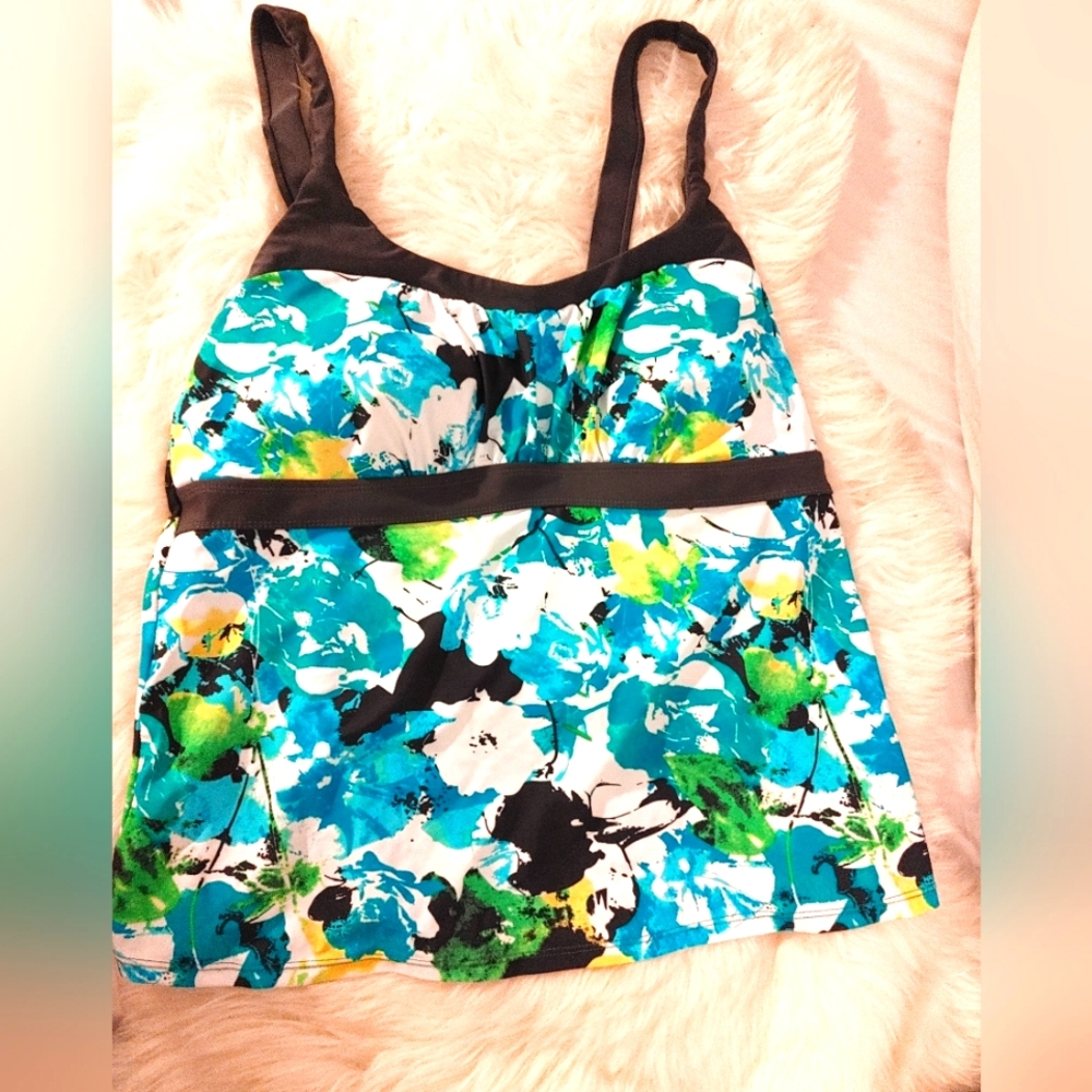 🌞Zesica Grey/Blue/Green Tankini ~ Size XL
